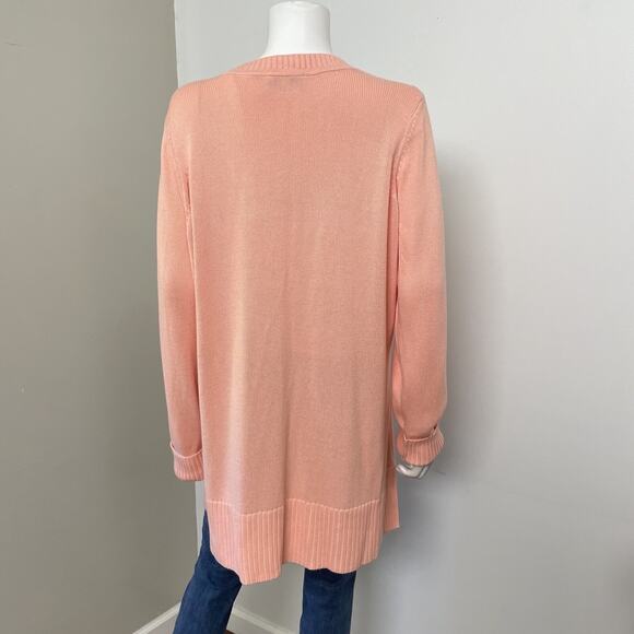 Isaac Mizrahi Live Essentials 1X Cardigan Sweater Preppy Button Down Pockets - Picture 3 of 10